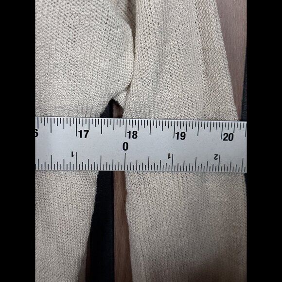 Eileen Fisher Cardigan Medium Full Length Open Front Italian Organic Linen - Picture 3 of 7